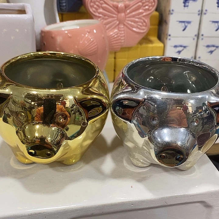 陶盆有孔 瑕疵针孔漏釉介意勿拍外口 7.5外高6.5