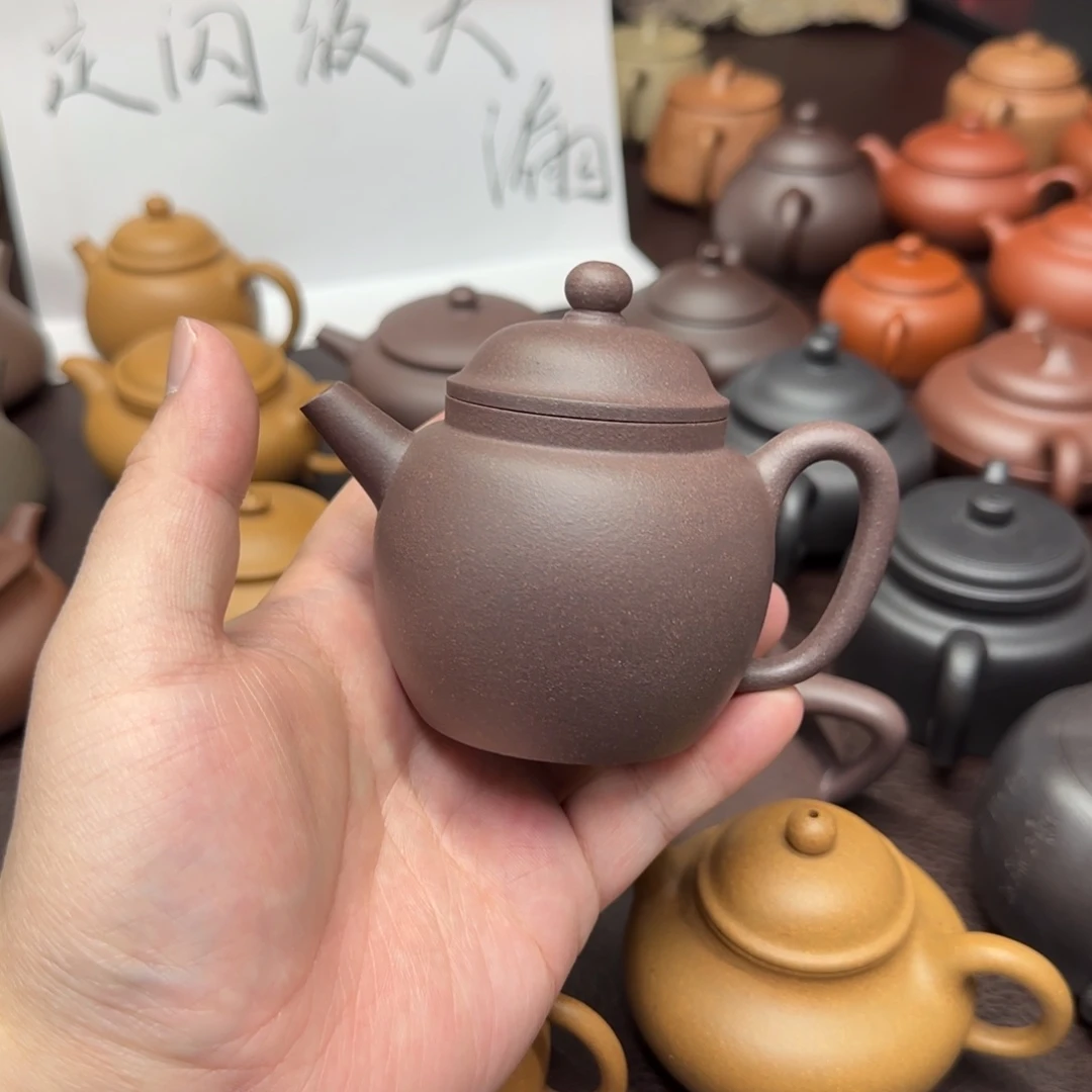 衣***羊茶壶紫砂紫泥团泥共生矿明式炮瓶