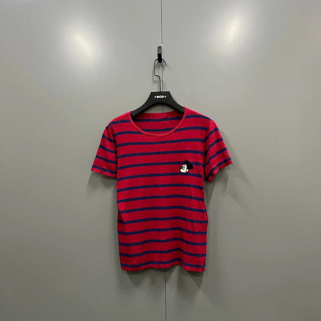 GUCCI 古驰 条纹米奇刺绣短袖 S码/95新/5200/无配件 fg205611