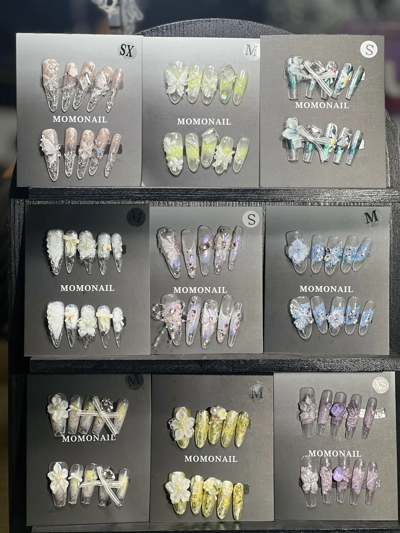 纯手工穿戴甲夏季冰花爆款