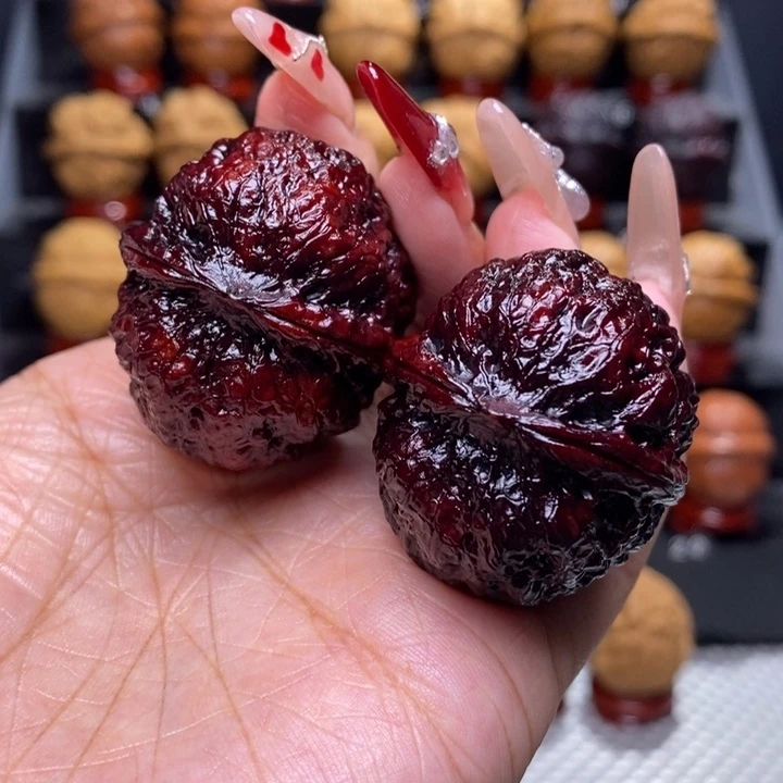 文玩核桃把件方头蝉40号