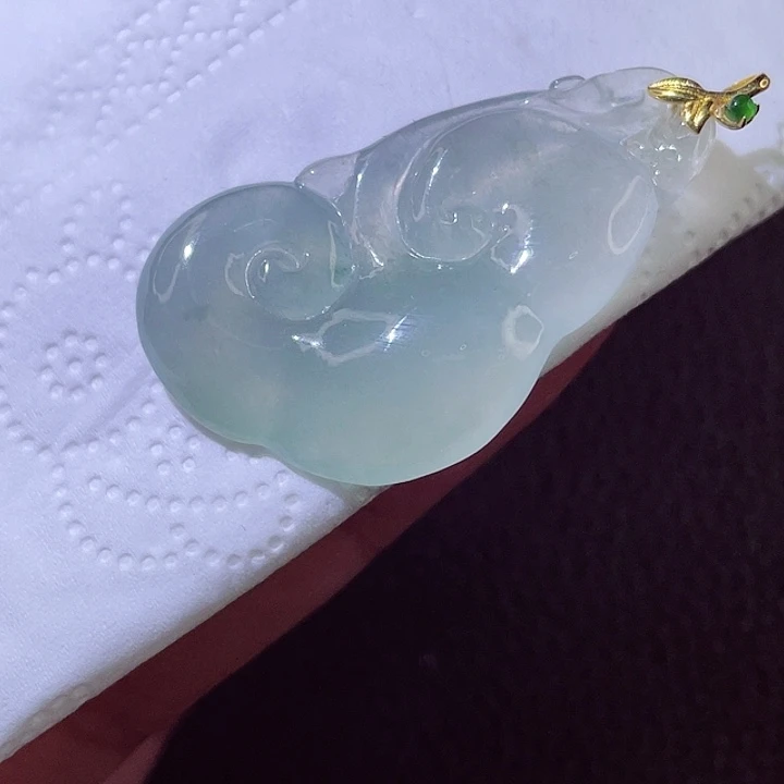 颈饰18K金镶嵌翡翠翡翠