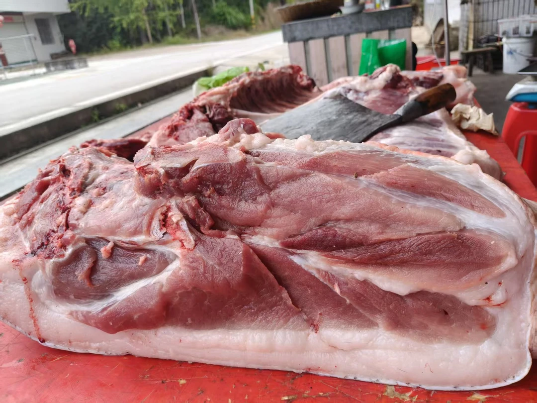 大别山金寨黑毛猪6斤生猪肉 后腿肉