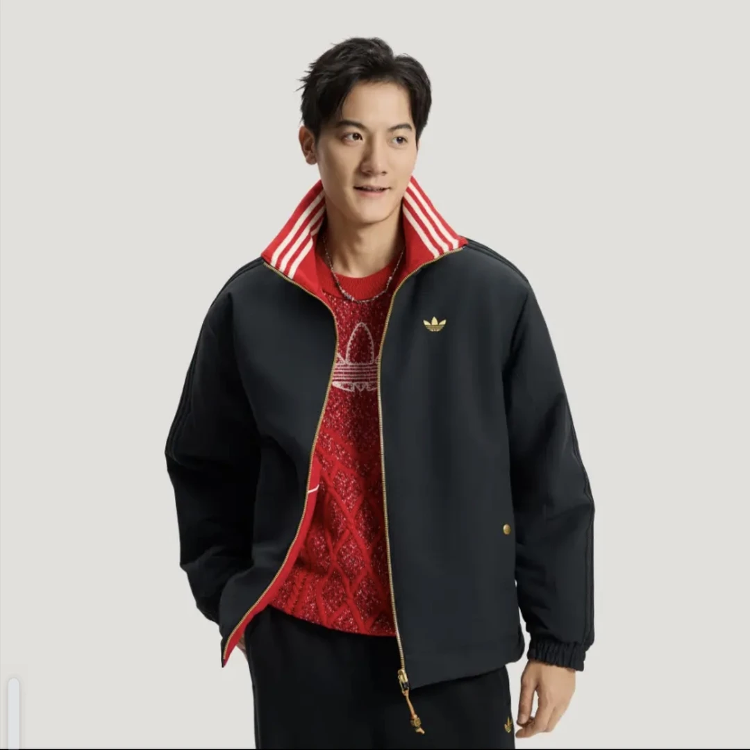 阿迪达斯JACKET PADDED新年款马年限定保暖双面穿运动棉服 KT0639