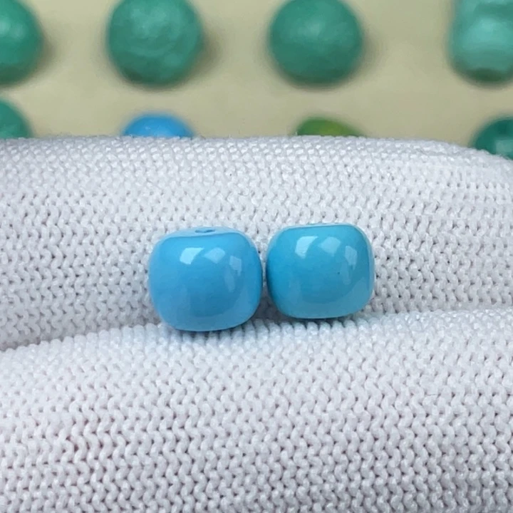 高瓷蓝卡8老型一对