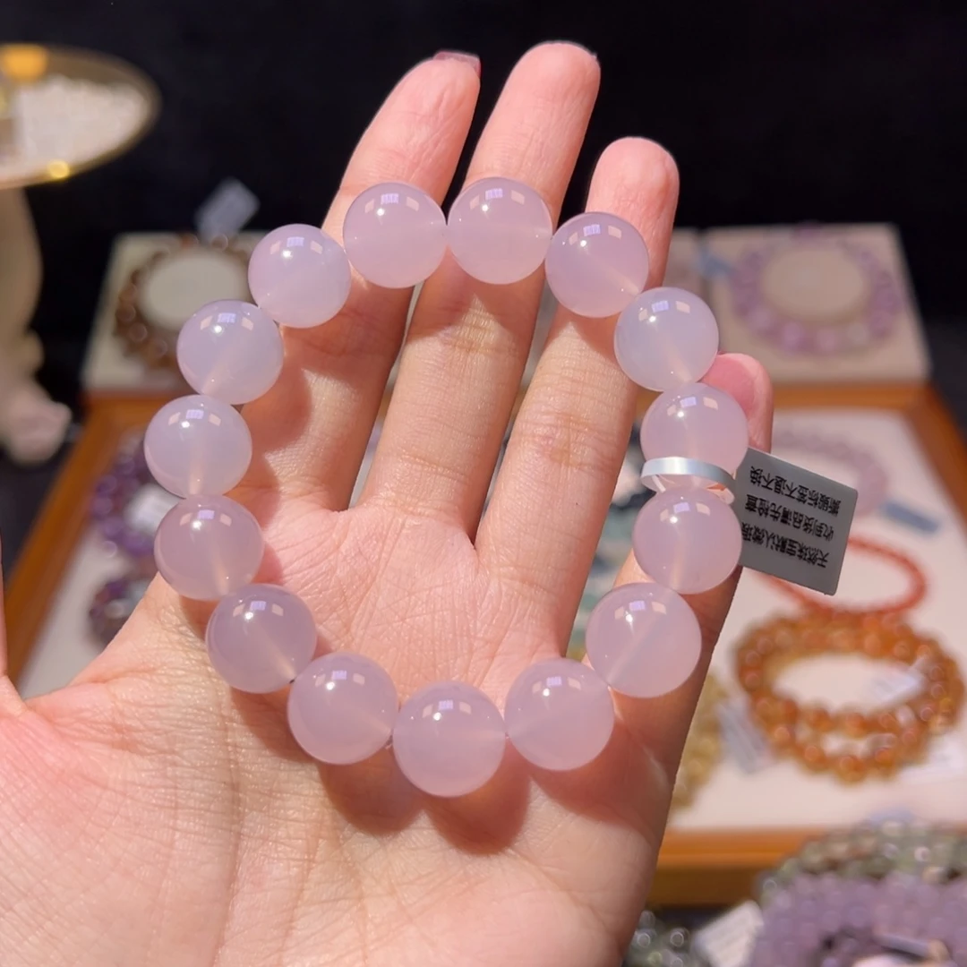 水晶手串未镶嵌L****?紫罗兰老矿马粉13m