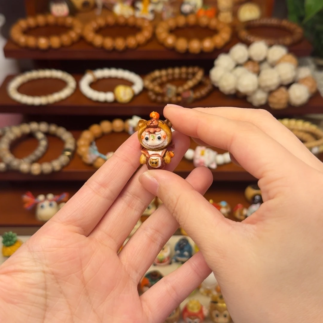 猴头核桃吊坠根付卡皮拉布布