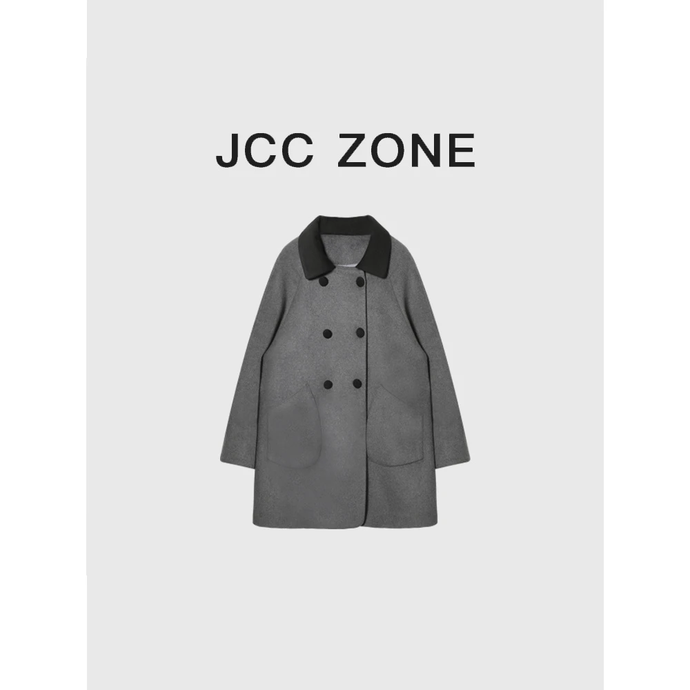 【清清】RICHINCHEESE 心动周末 韩系高级中长款羊毛外套毛呢大衣