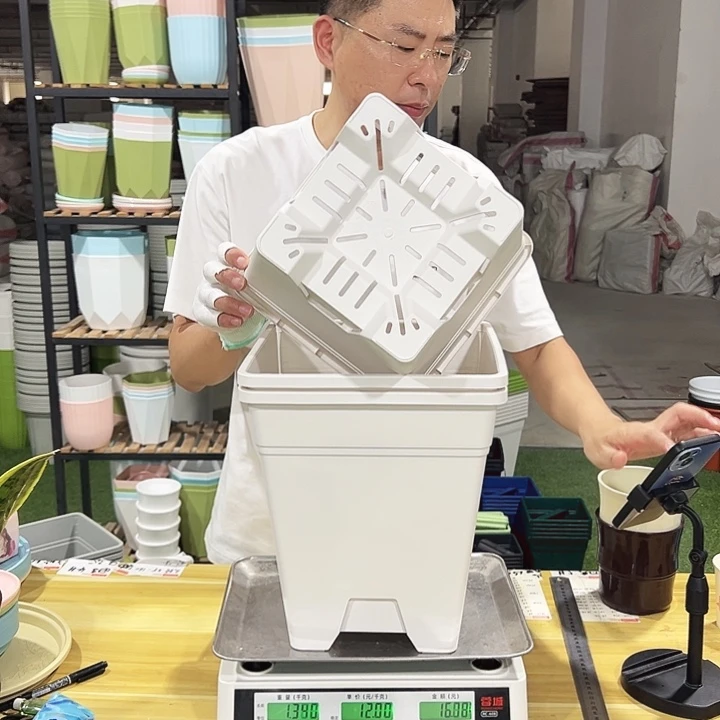 微瑕方盆口26高28白色3只无托