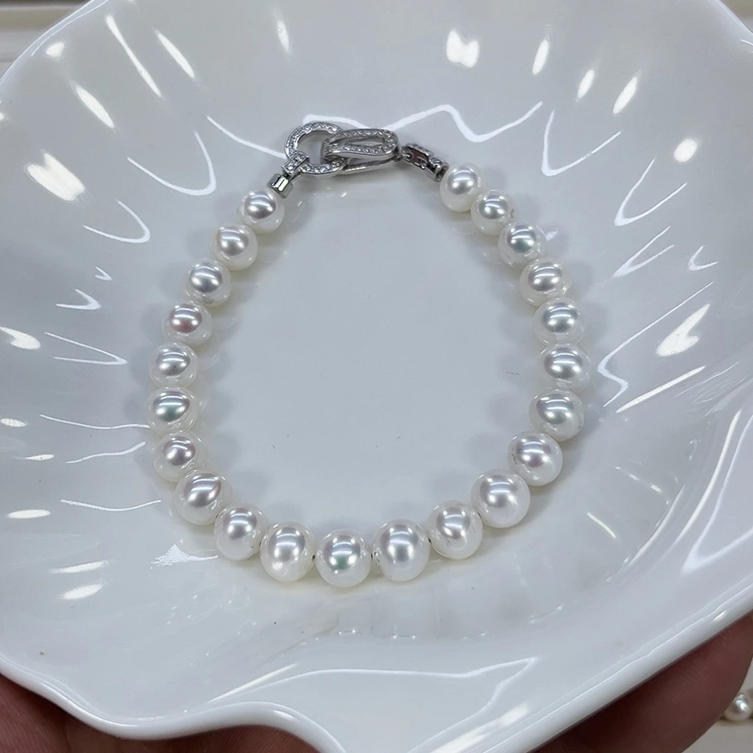 琳***2淡水珍珠银S925镶嵌颈饰