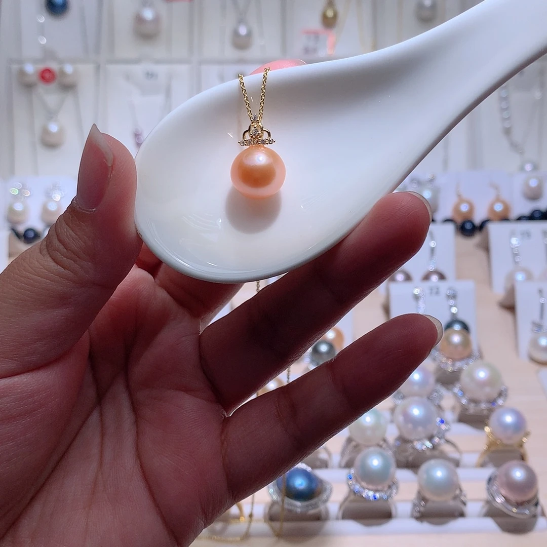 吊坠(赠链)淡水珍珠银S925镶嵌CC11.6mm