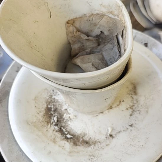 瓷发两个斜口碗，国营四厂库存，