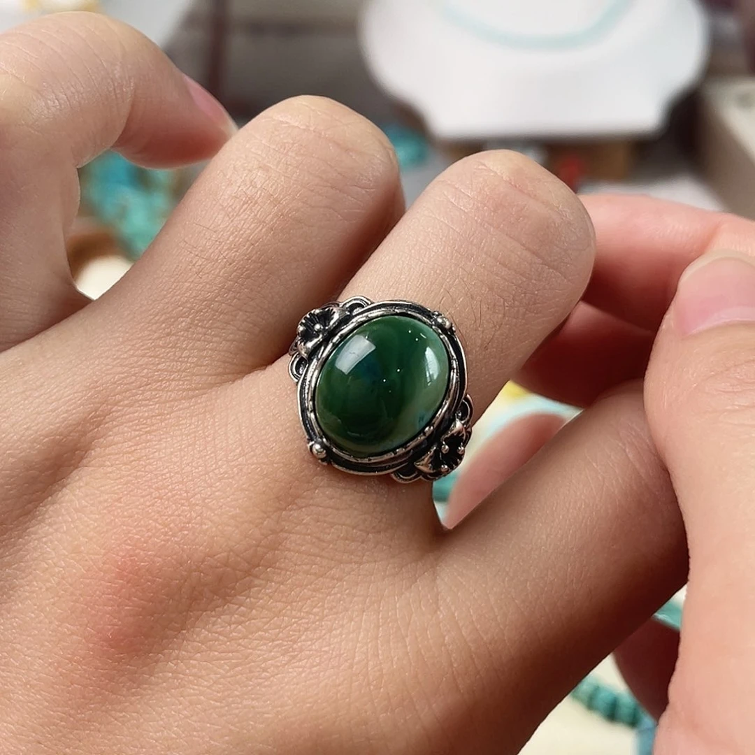 绿松石银S925镶嵌配饰