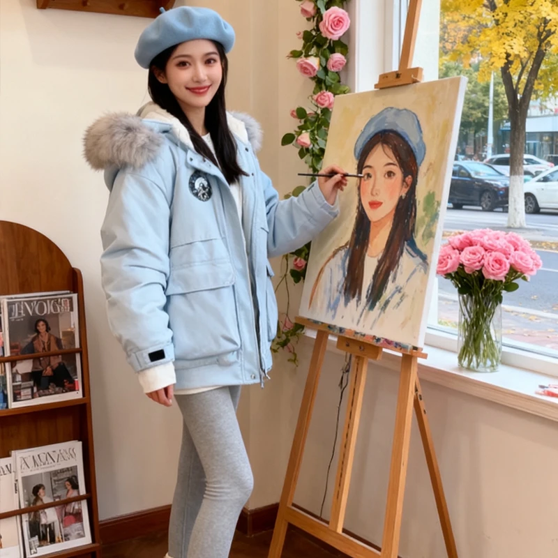 冬季上衣高级感流行风格独特超好看气质面包服外套秋冬保暖棉服女