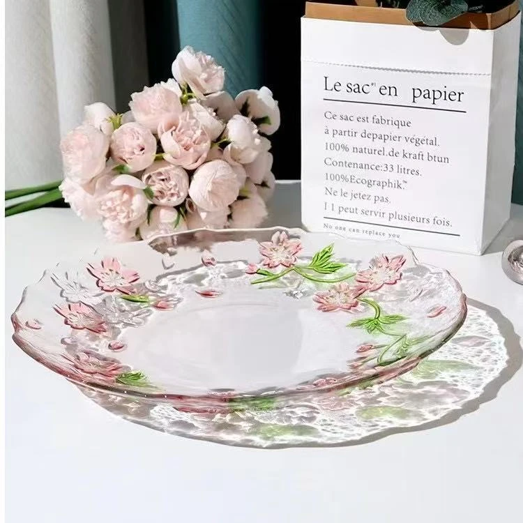 立体樱花平盘果盘28cm