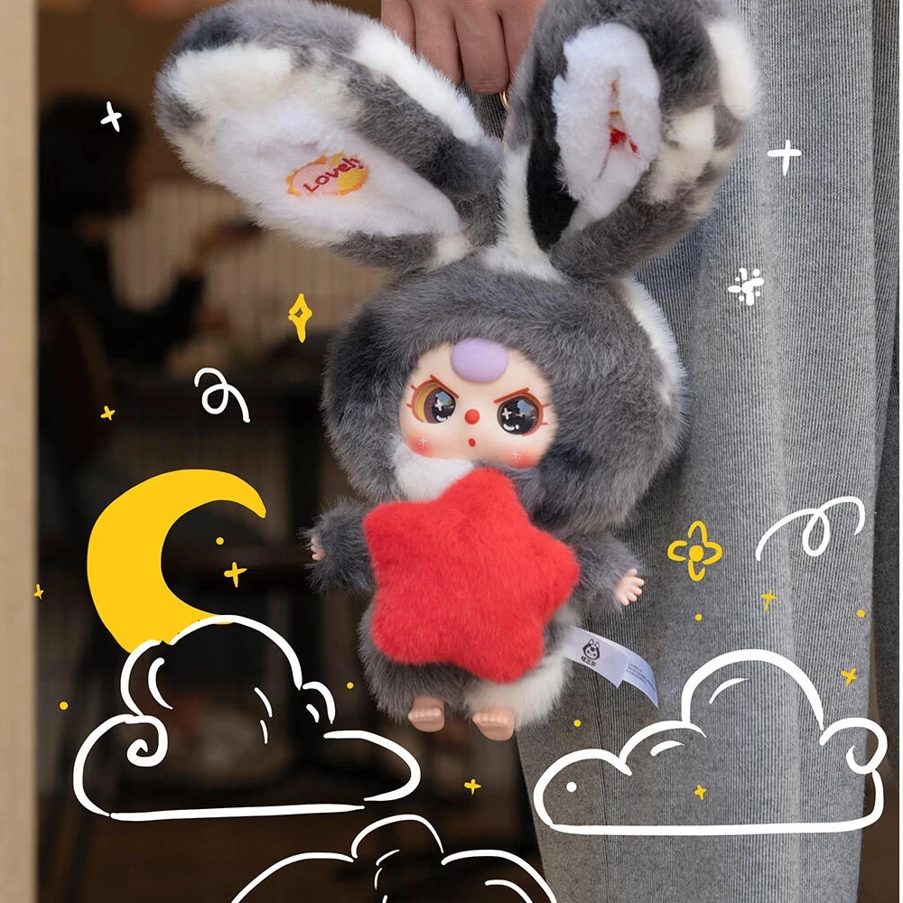 娃三岁Baby three莉莉兔小镇3代潮玩手办盲盒可爱毛绒娃娃