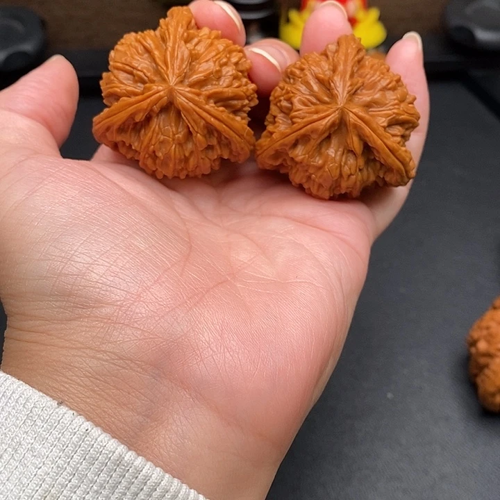 辋***来文玩核桃把件白奔