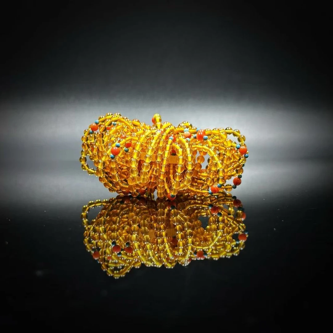 【缪老师严选 SJ1200  蜜蜡米珠戒指 多样性发其一