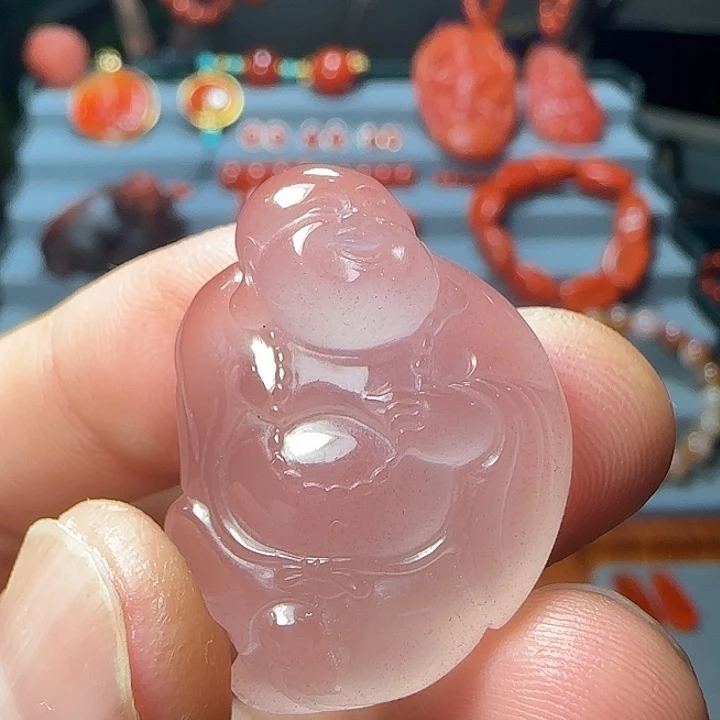 合金南红玛瑙挂件