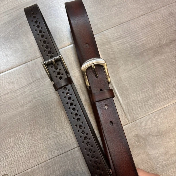 【铂金时袋】牛皮女款皮带复古休闲百搭时尚潮流简约女士