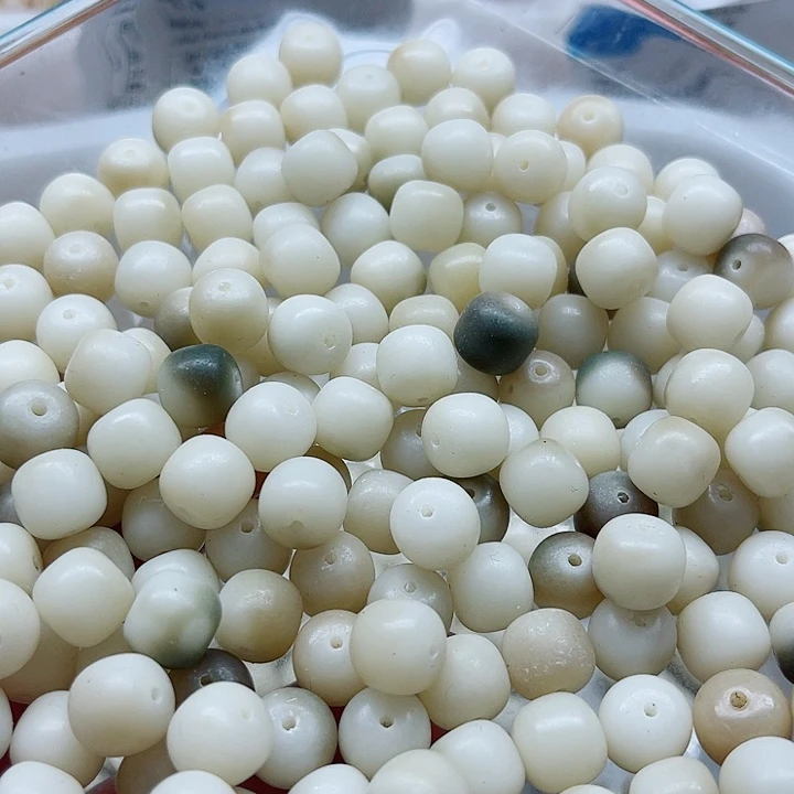 白玉菩提吊坠瑕疵11-10烟雨江南桶珠120颗