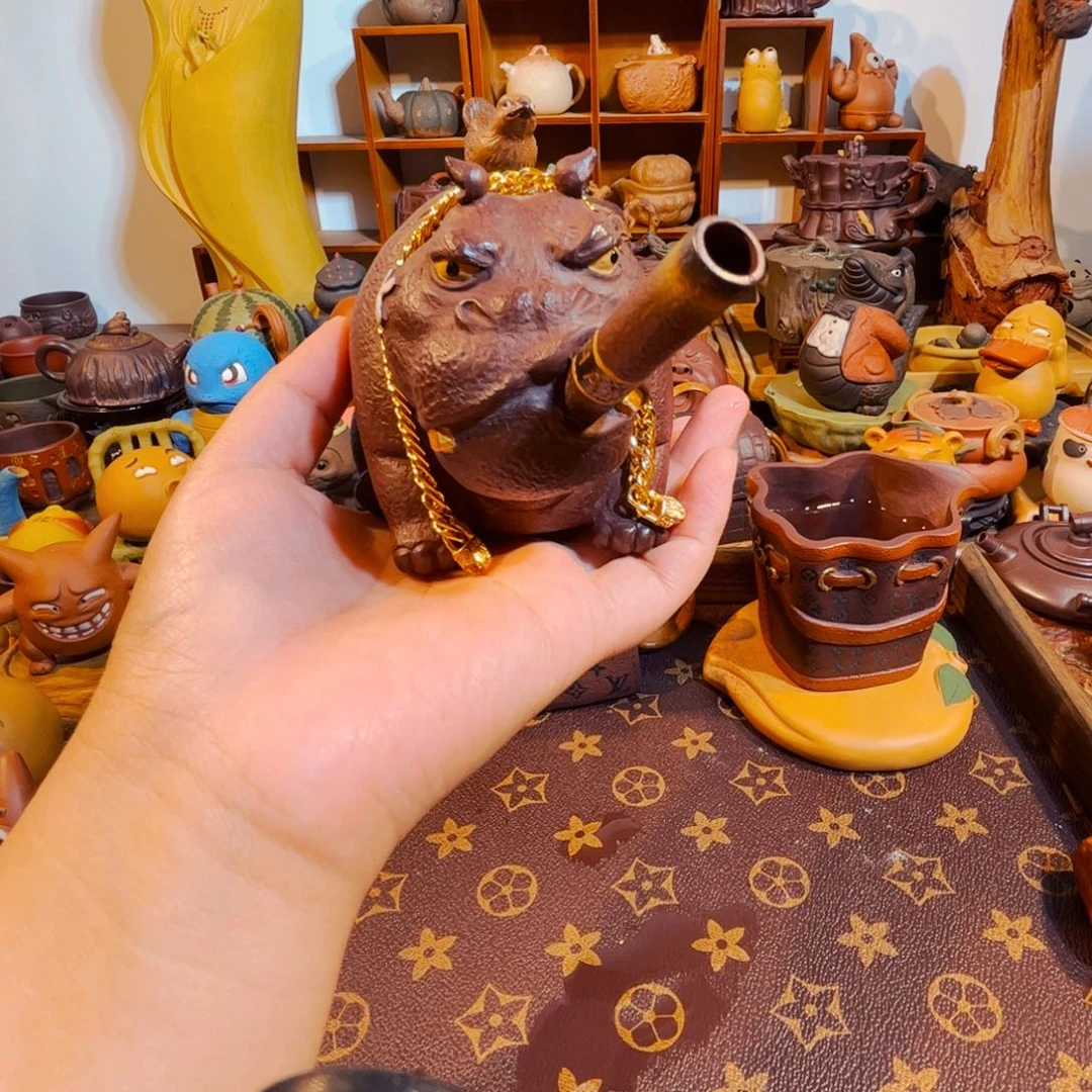 男***色紫砂茶叶盒纯手工制作过程就是