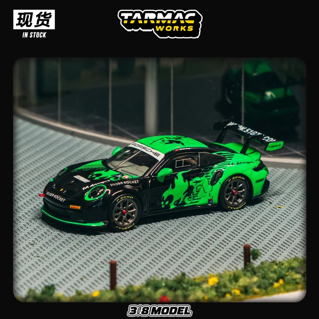 现货 TW 1:64 保时捷 911 GT3 Cup (992) 火猴 合金车模
