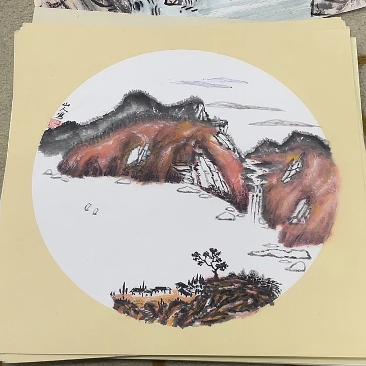 国画33-33卡纸作品艺