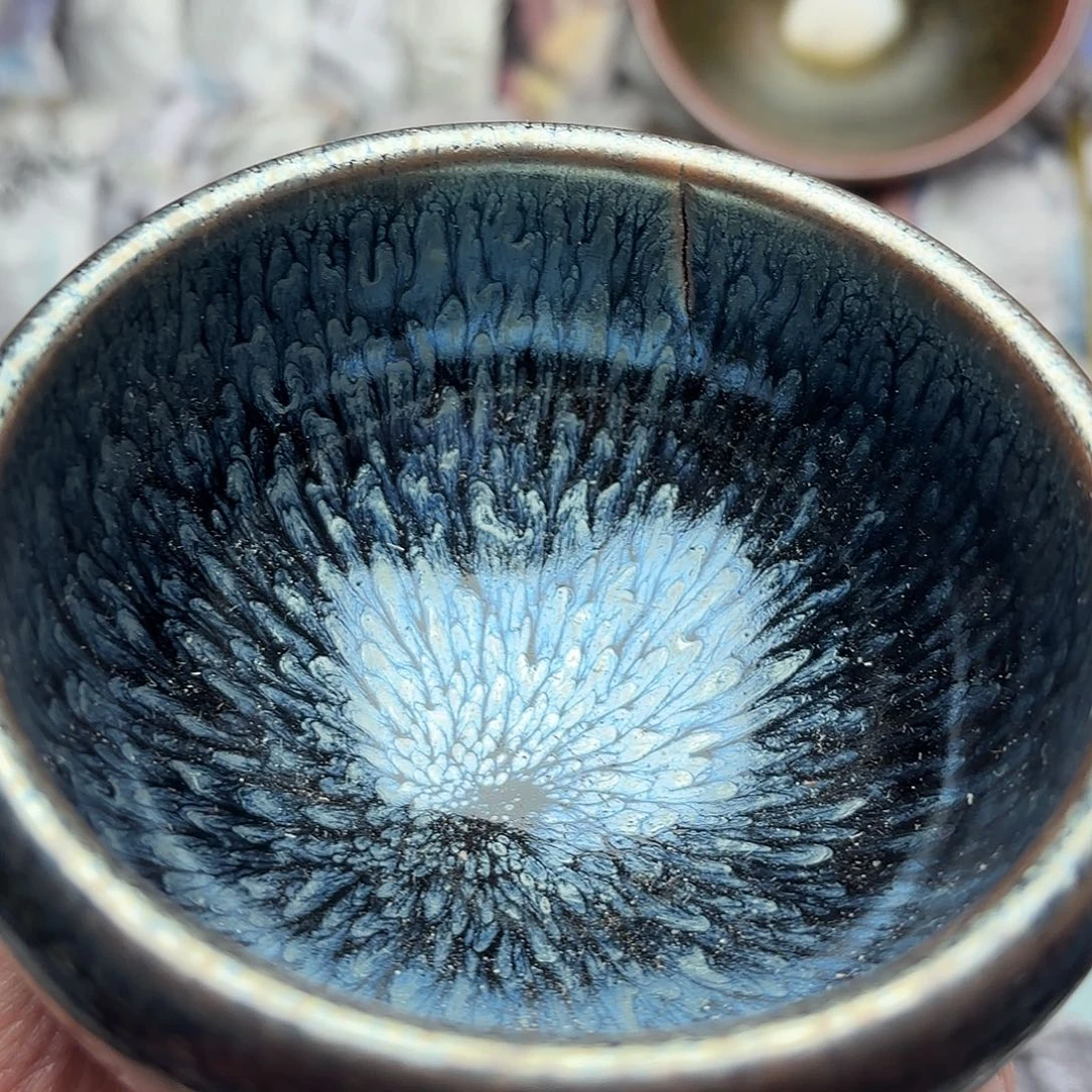 茶盏L*ē建盏主人杯一只微瑕