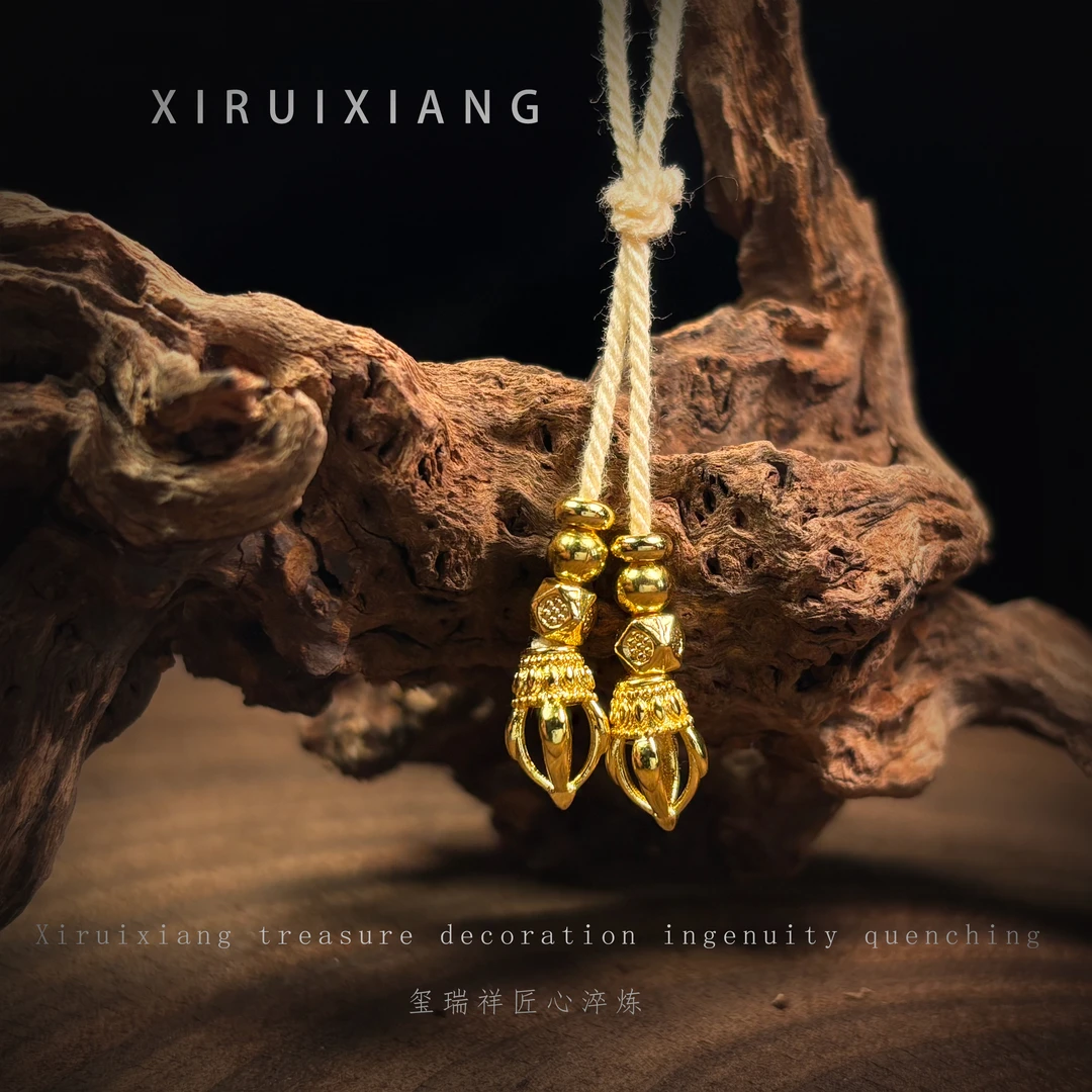 C007文玩配珠金刚杵弟子珠三通配串神器老型散珠手持108配饰