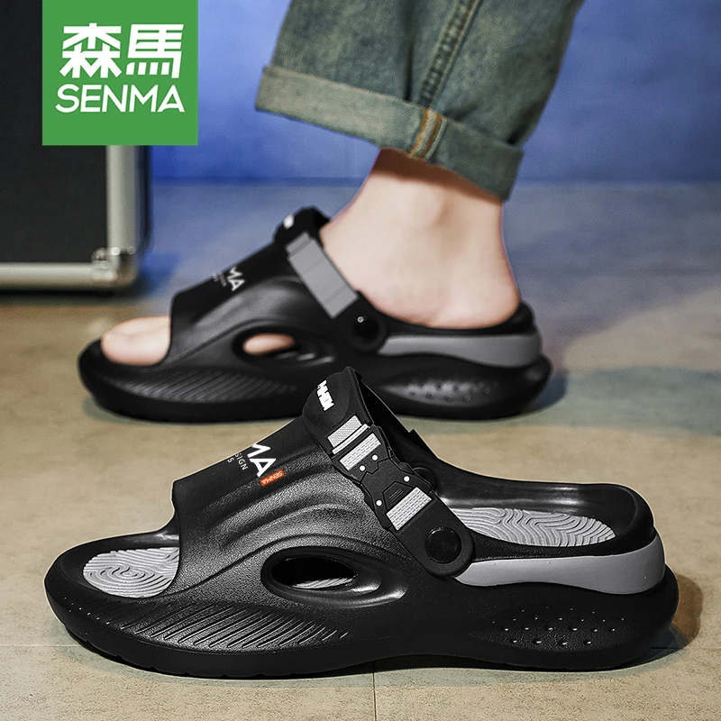 森马拖鞋男士夏季潮流外穿防滑厚底凉拖开车户外运动大码沙滩凉鞋