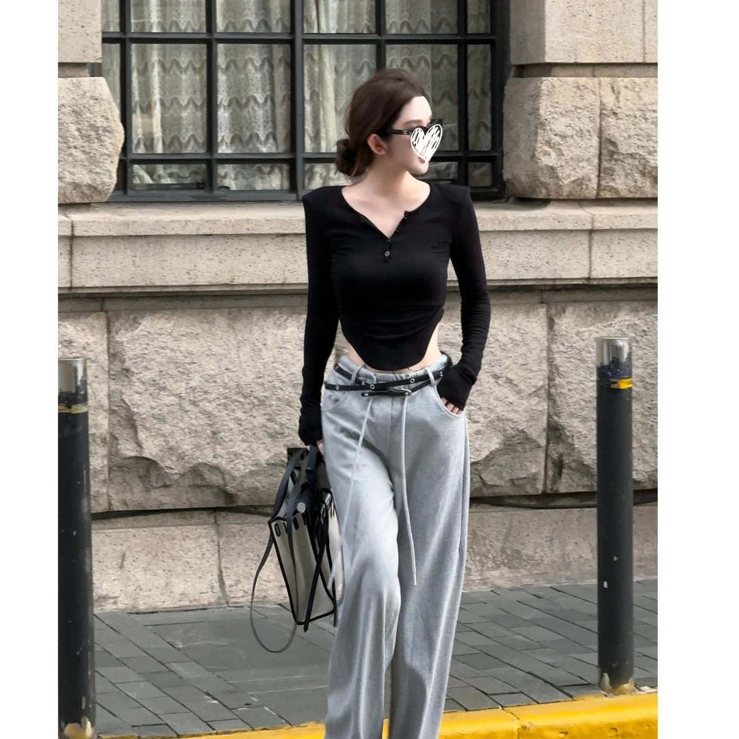 【一键穿搭】新款显瘦秋季百搭时尚女休闲裤（有腰带）