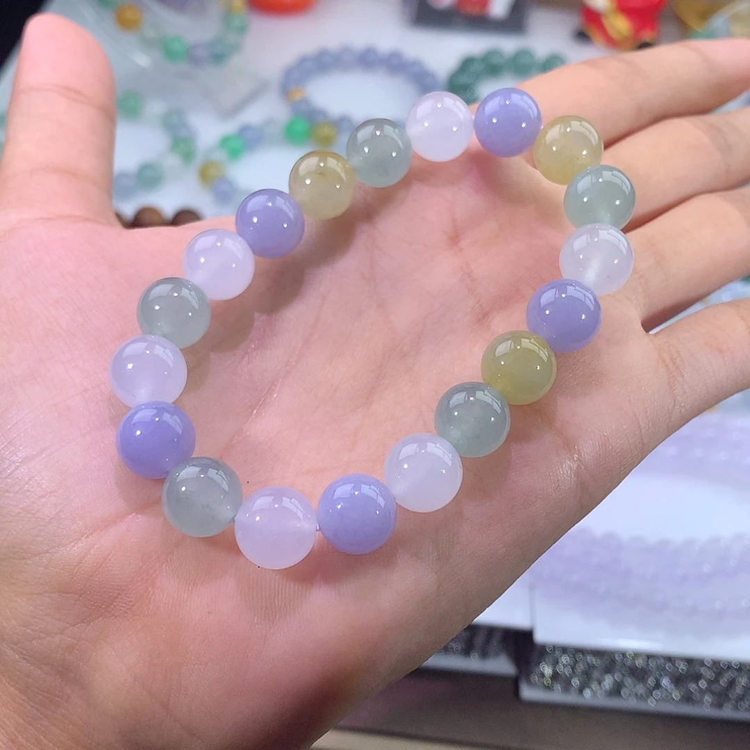 翡翠未镶嵌手链冰多宝手串