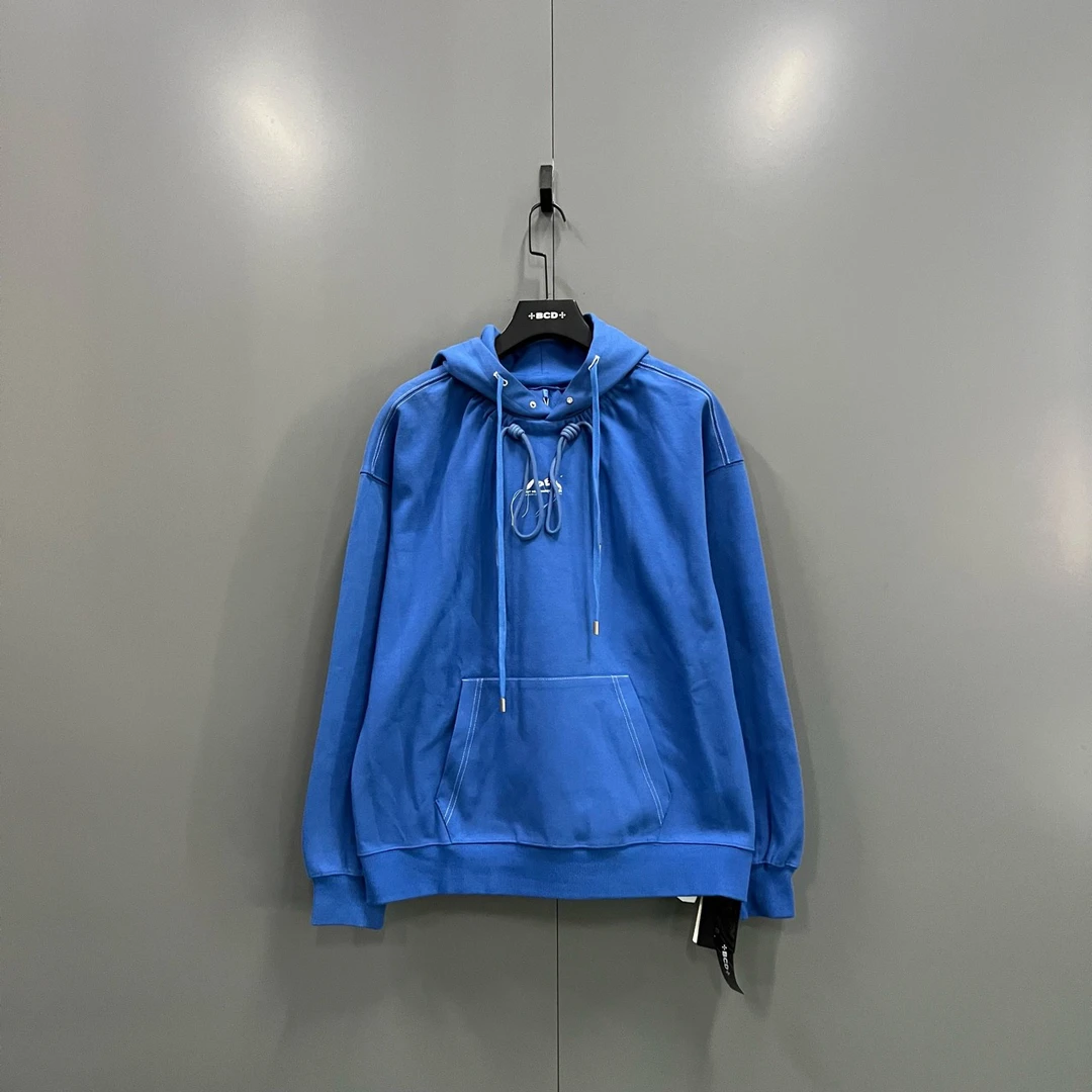 全新未使用 maje （jp）416 ADER ERROR 蓝色刺绣帽衫 A1码