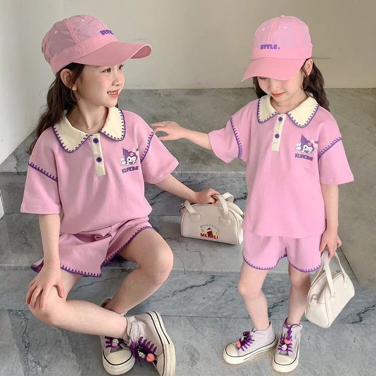 女童套装2025新款夏款时髦洋气两件套网红炸街夏季短袖儿童装夏装