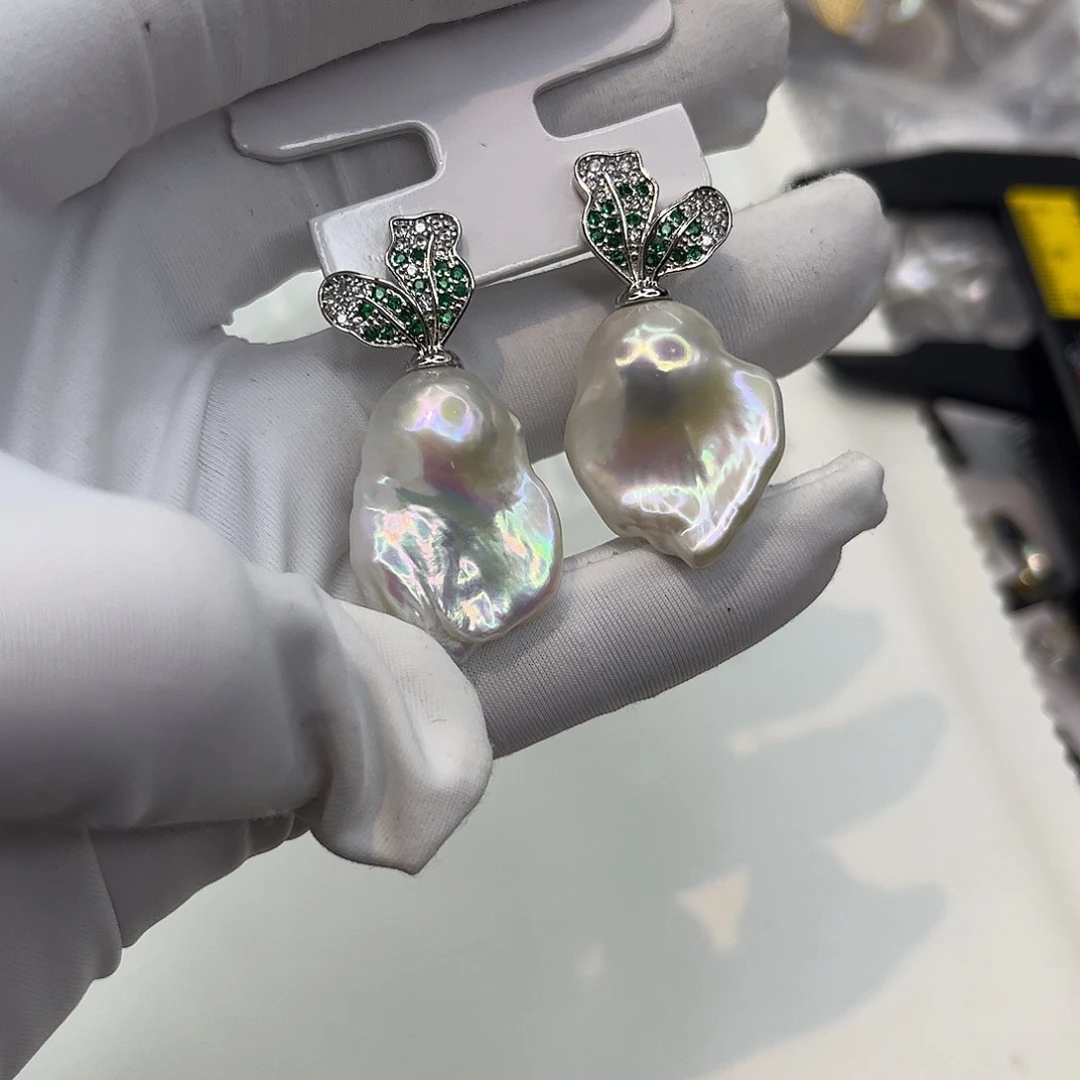 耳饰淡水珍珠合金