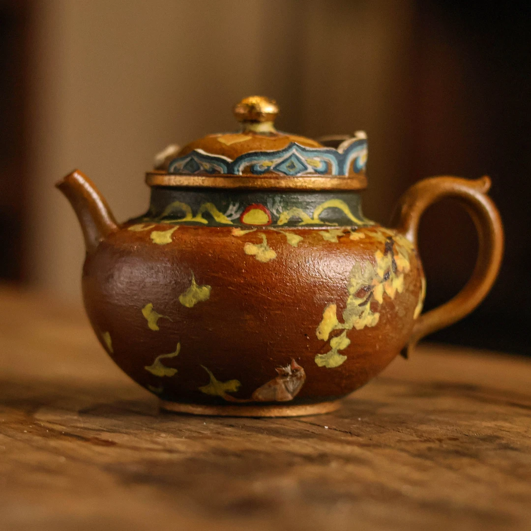 【所谓】故宫的秋-观羽柴烧-圆满壶-120CC-紫砂（观羽048