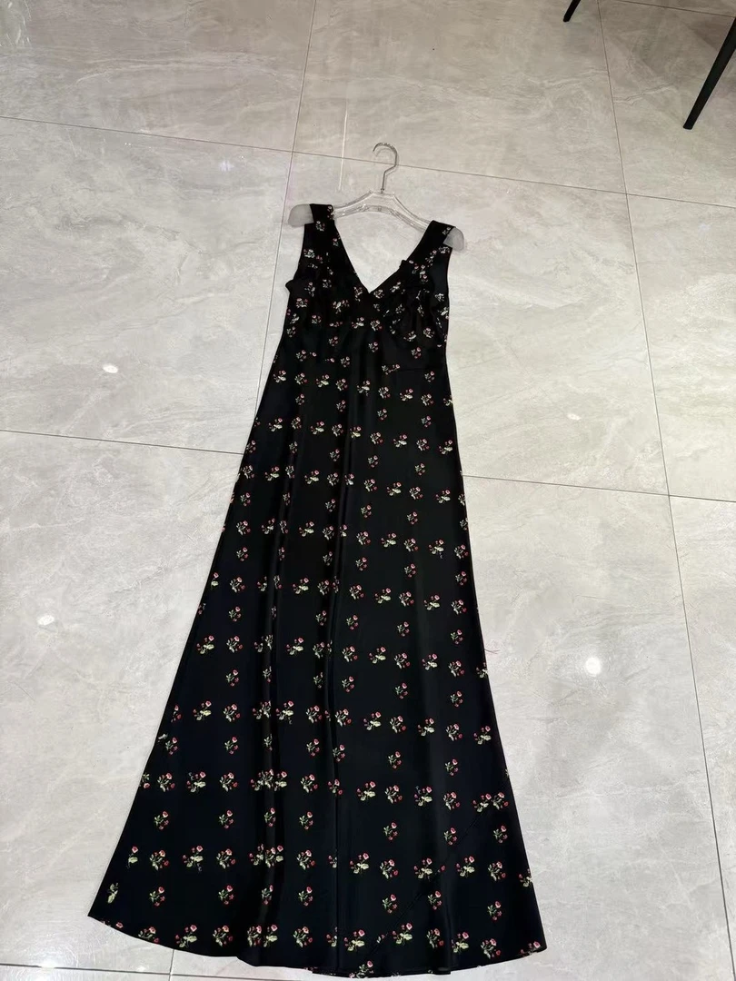 2504193法婕西2025新款气质显瘦真丝连衣裙