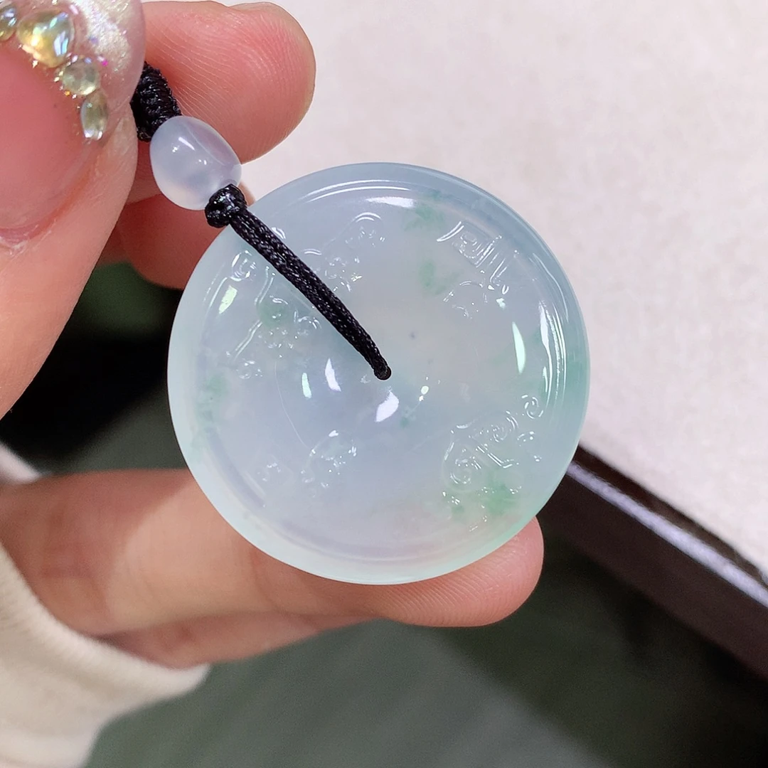 翡翠未镶嵌颈饰29.9-5.4复古扣