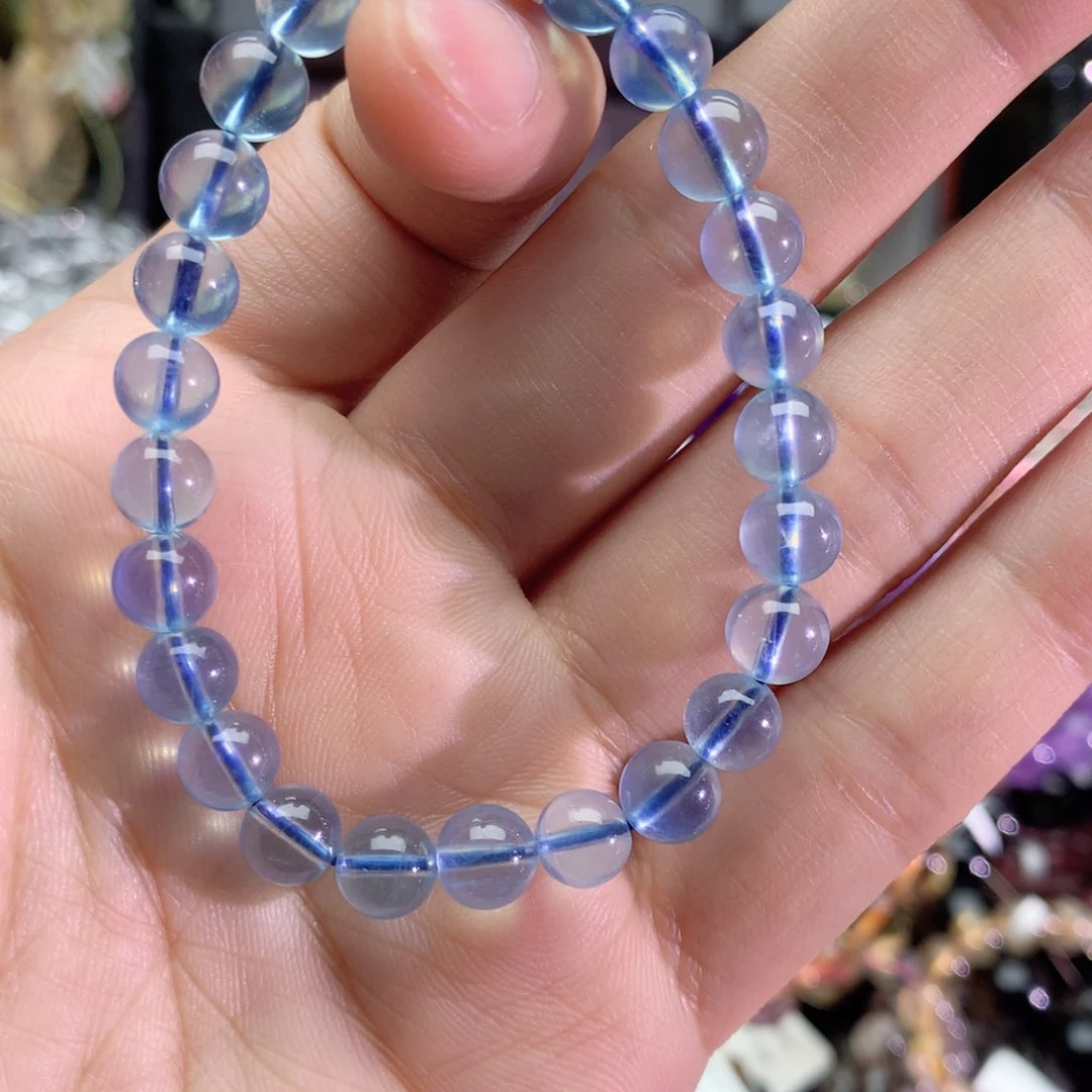 水晶手串未镶嵌小****～海蓝宝7+