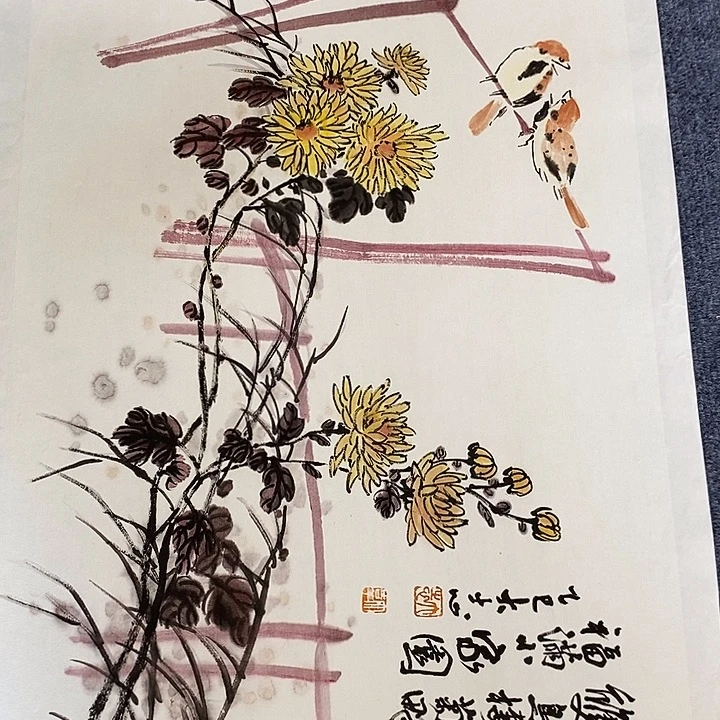 国画纯手绘写意画作45*68