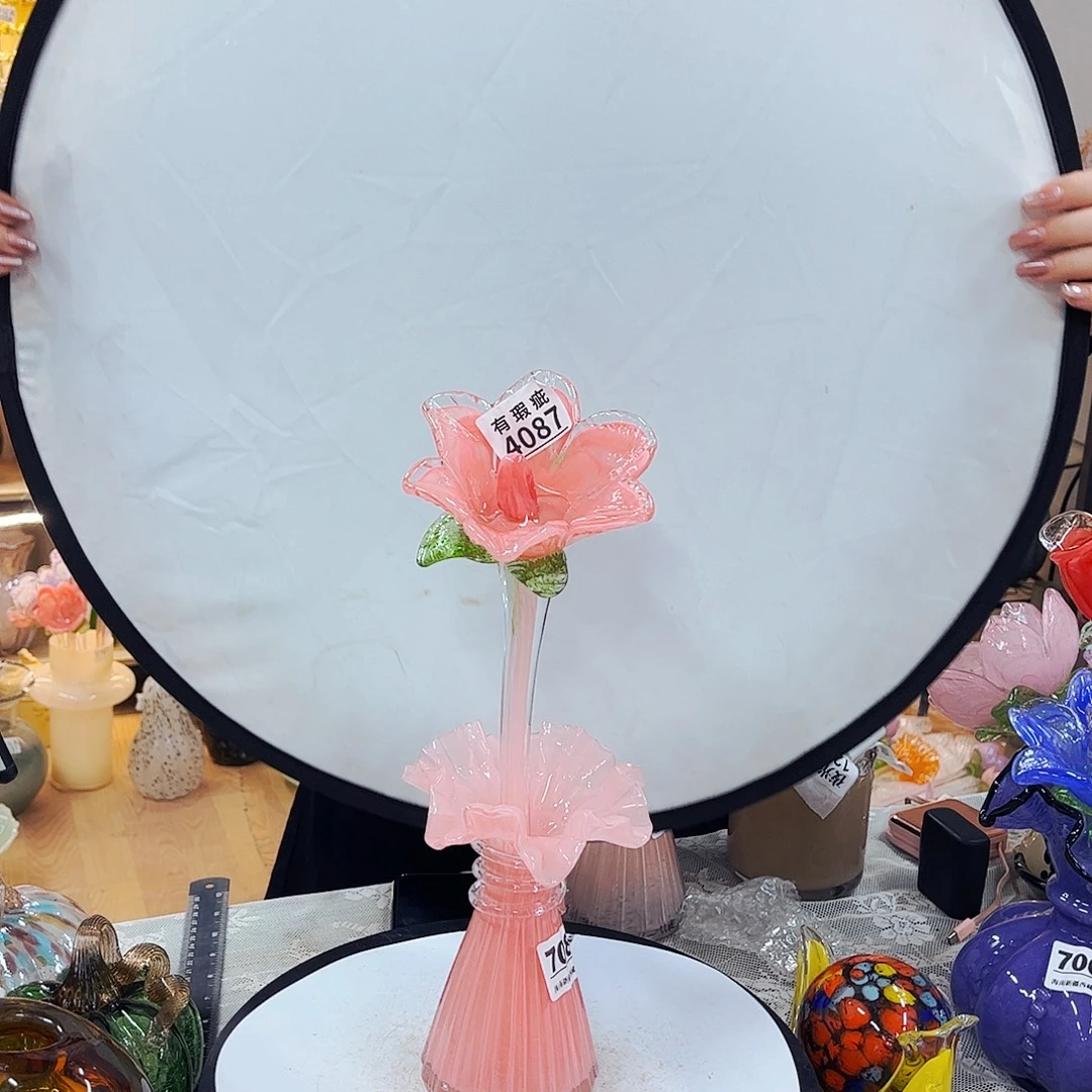 1花1瓶 花瑕家悦琉璃工艺品不完美