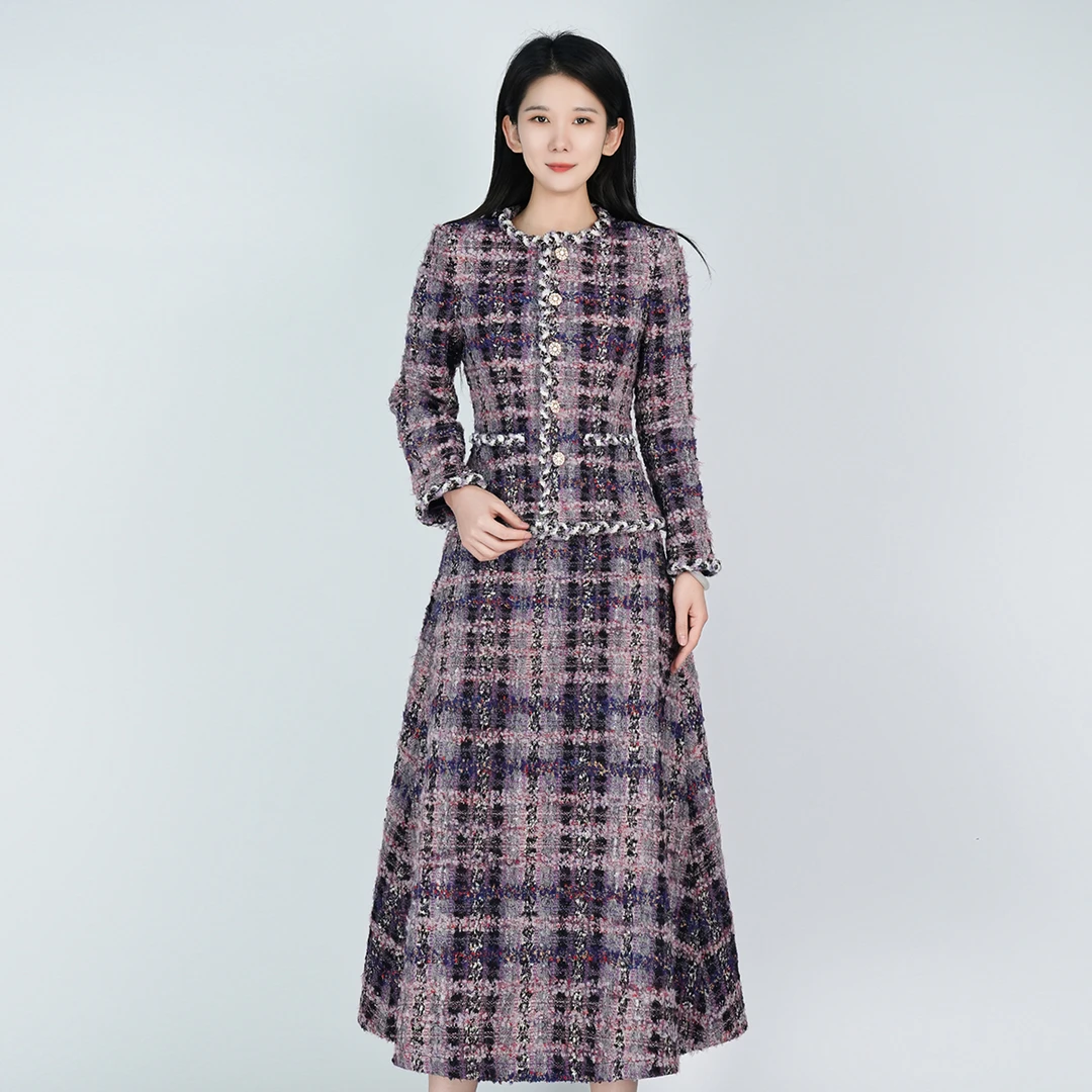 【高定系列】羊毛香风气质精致紫魅星辉套装HCSS050903+HCSS050905