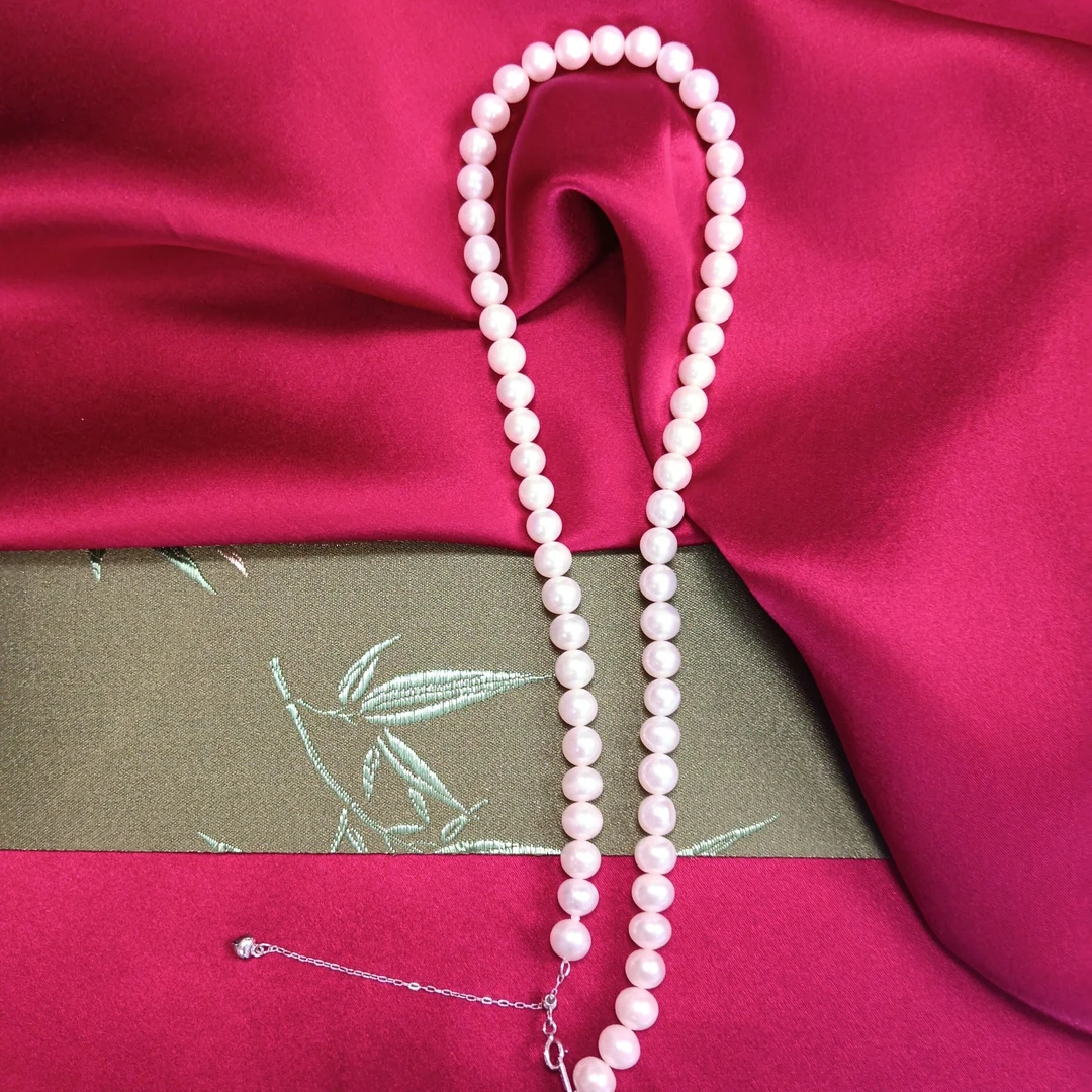 链子925银仿珍珠 S925银淡水珍珠项链