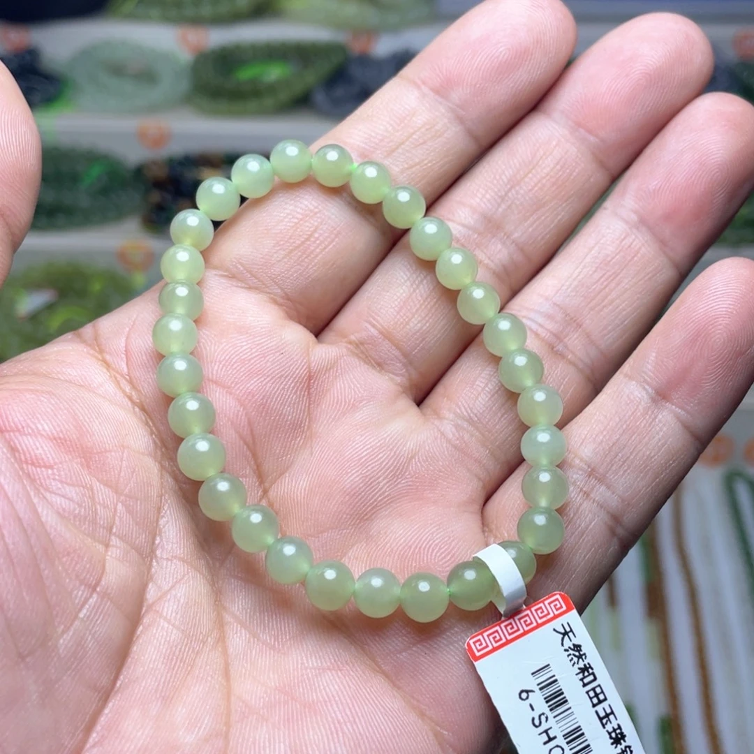 和田玉未镶嵌颈饰6mm