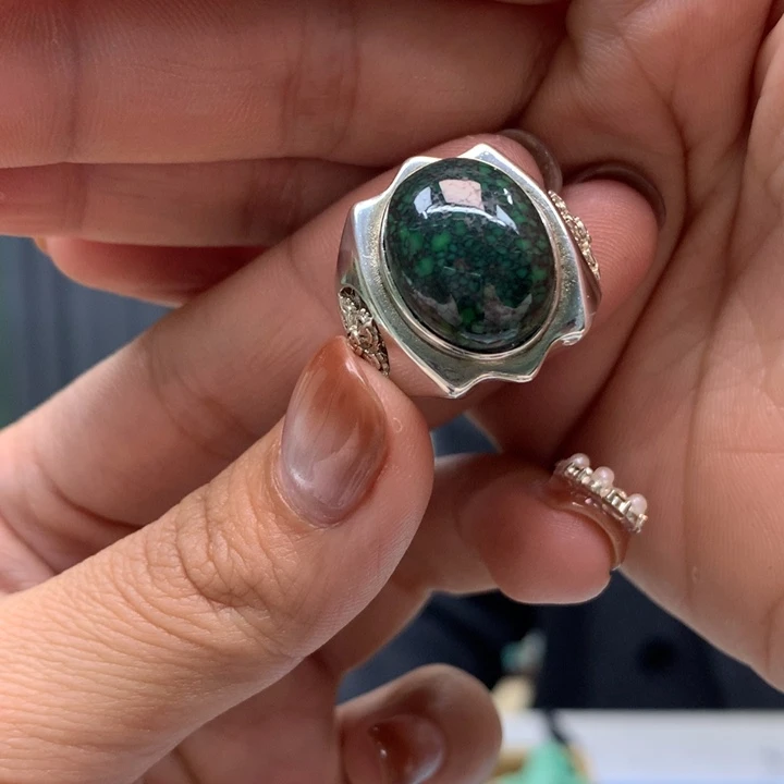 绿松石银S925镶嵌配饰