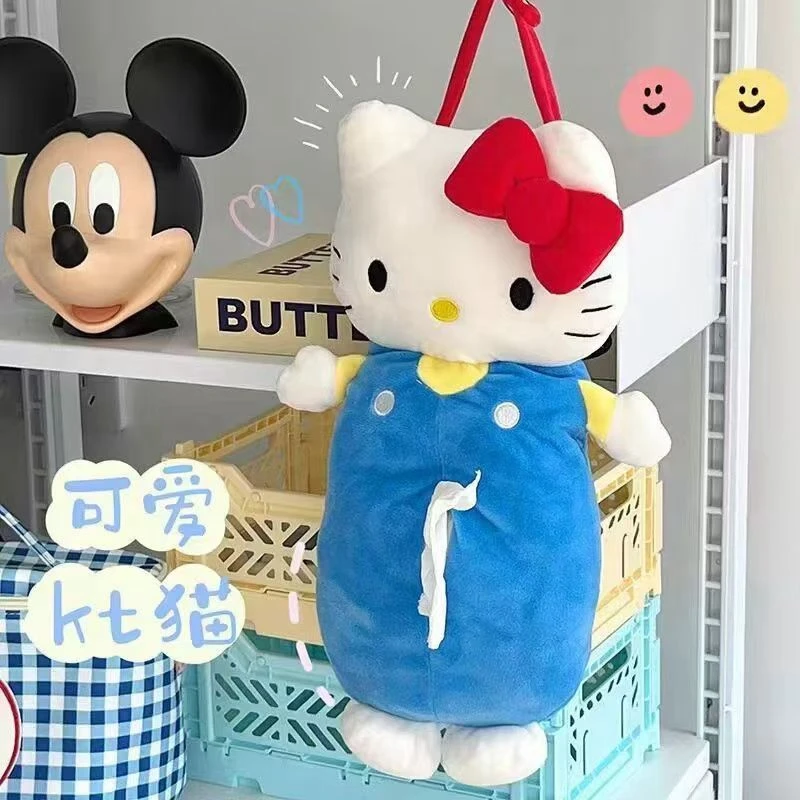 2025新款HelloKitty猫纸巾盒少女心车载可爱玩偶HR收纳纸巾套礼物