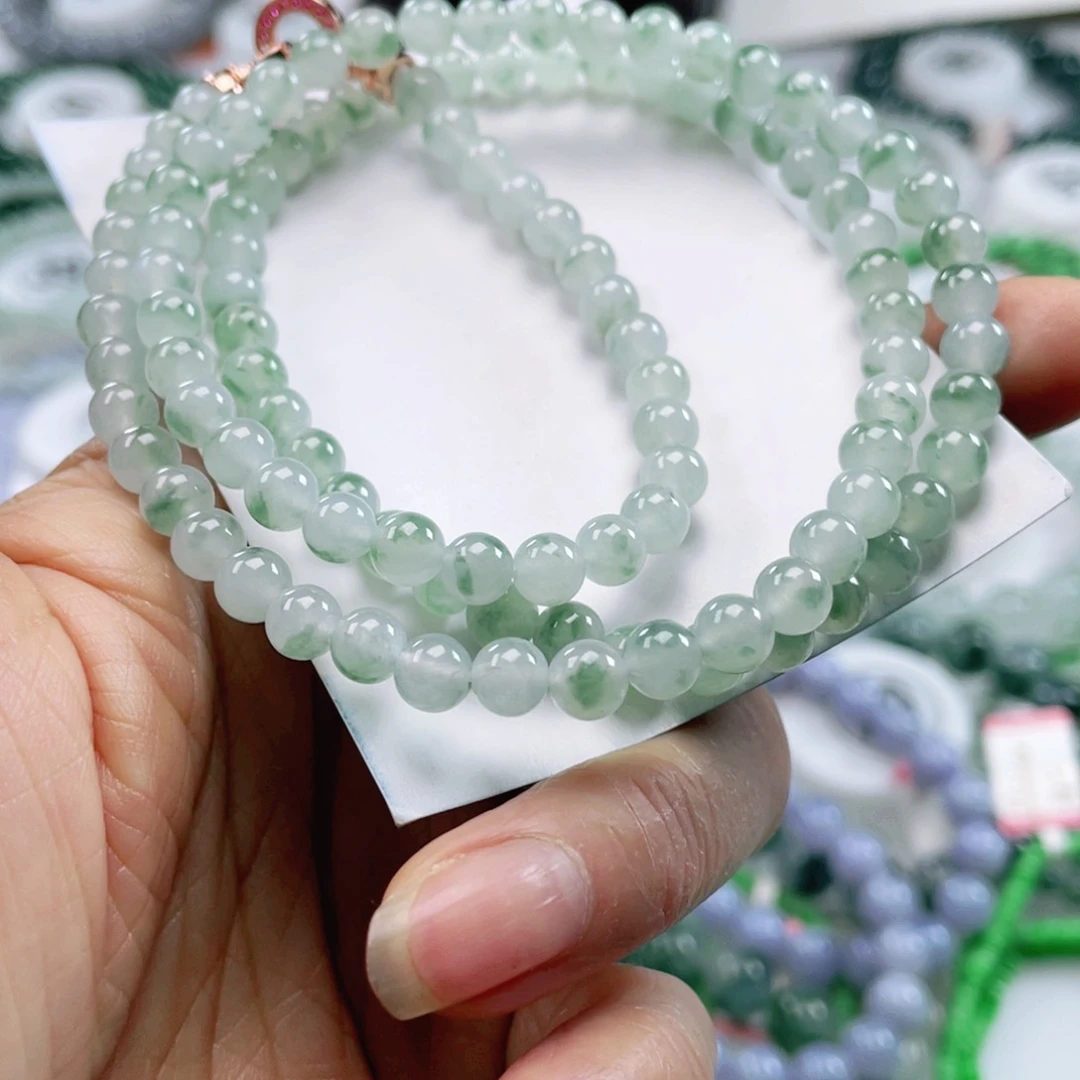 翡翠戒指未镶嵌五天然翡翠项链5.8mm