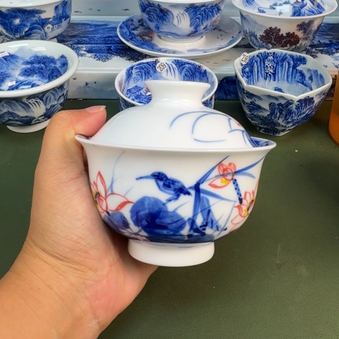 景德镇纯手绘茶具圆圆216