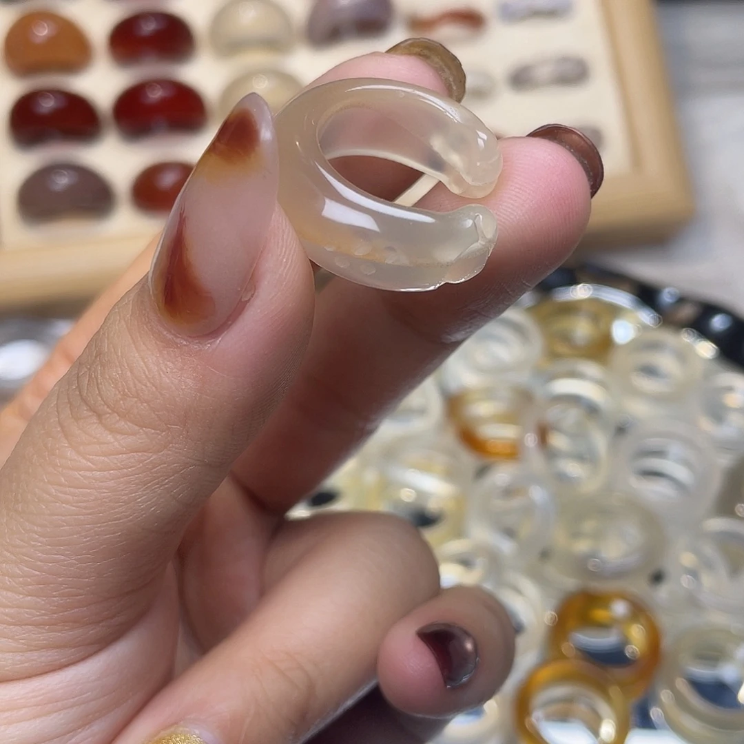 玛瑙/玉髓合金戒指A14港15不退换